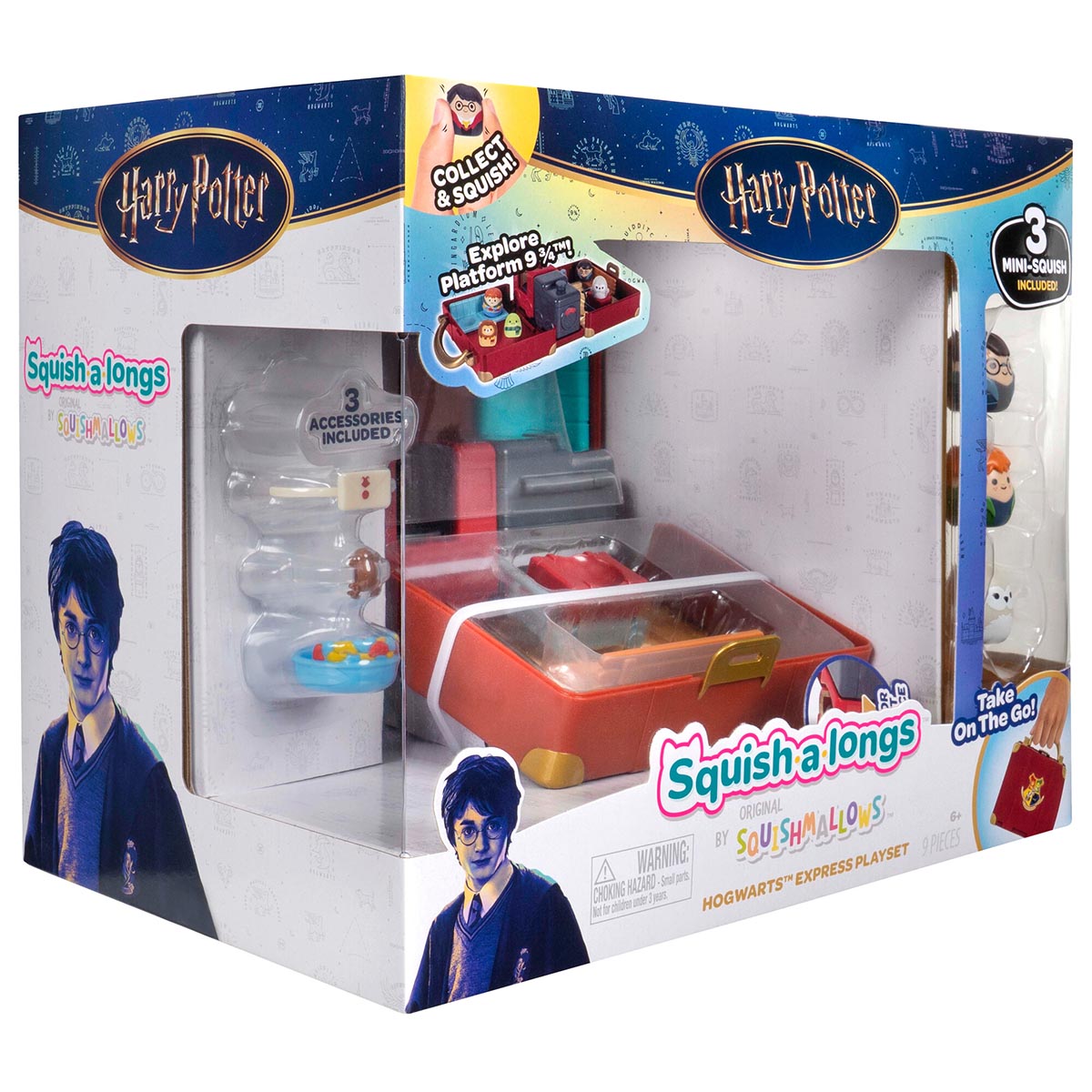 Squishmallows - Squish-a-longs “Harry Potter” Hogwarts Express Playset | Jazwares