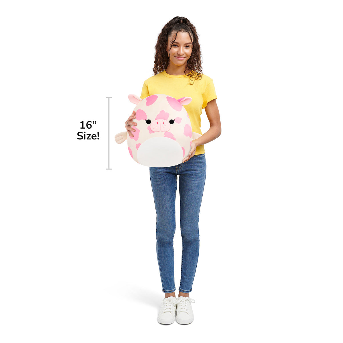 Squishmallows - Squishmallows 16" Mondy the Hot Pink And White Sea Cow | Jazwares