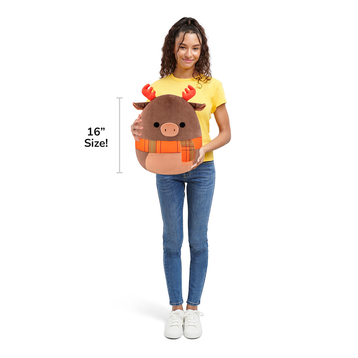 Squishmallows - Squishmallows 16" Patterson the Moose with Orange Scarf | Jazwares