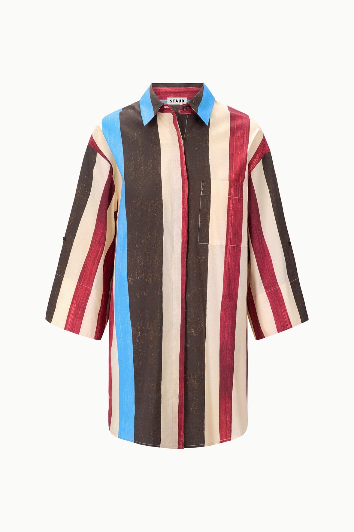 STAUD | Nico Dress Caffe Stripe