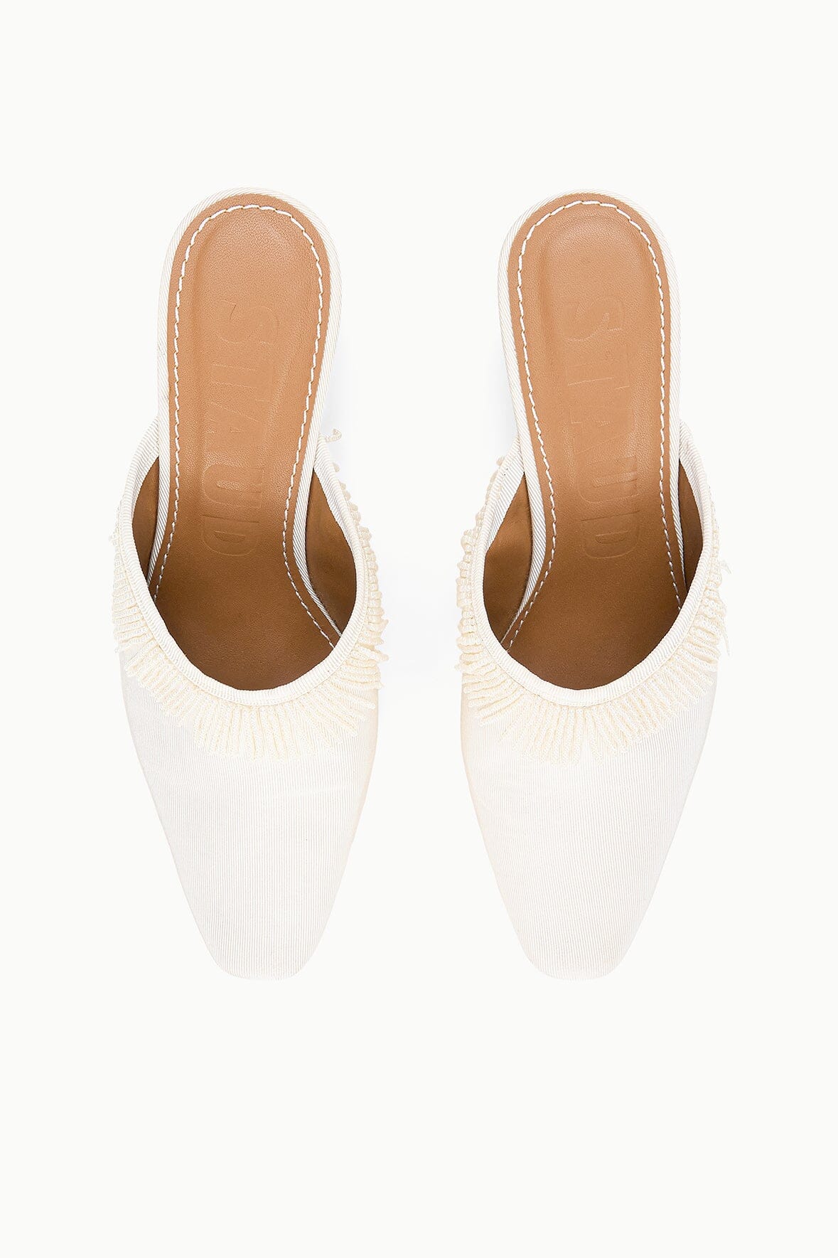 STAUD | Joanna Kitten Heel Mule Ivory