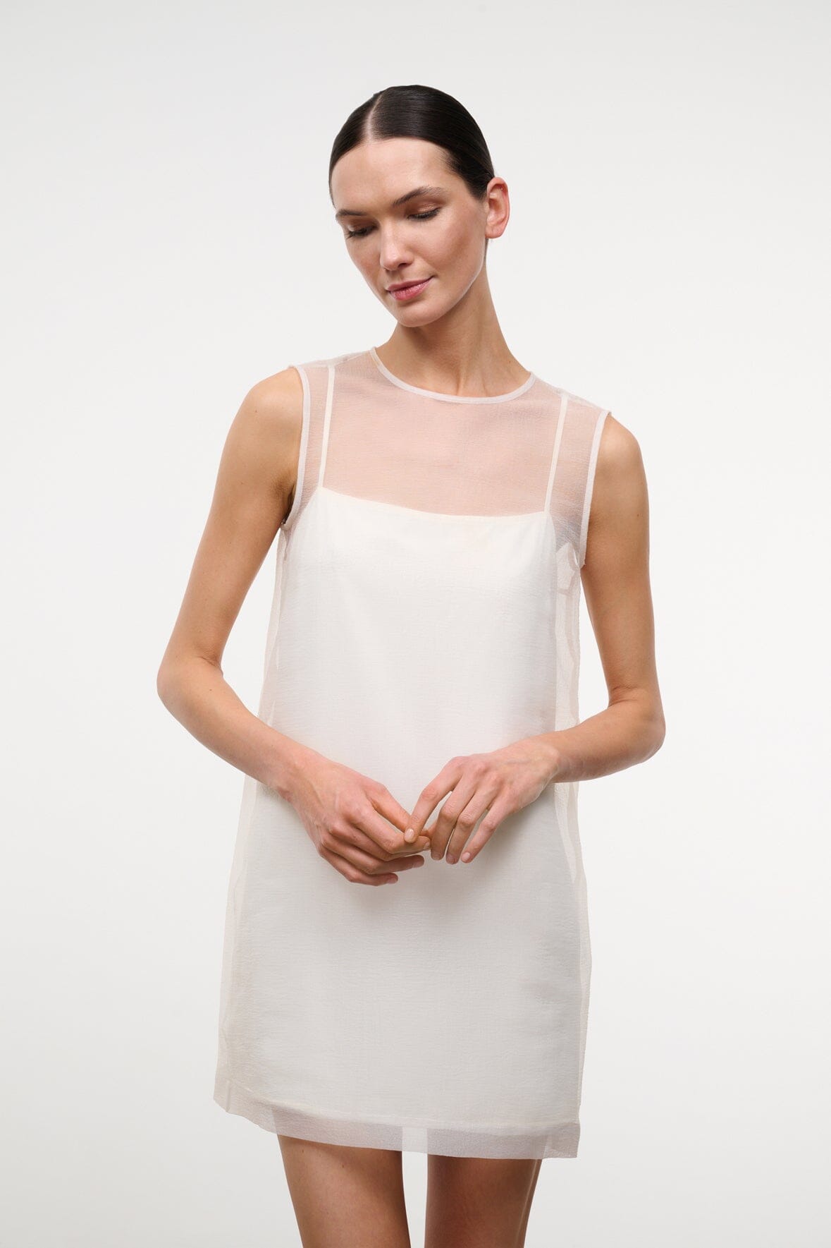 STAUD | Brea Dress Ivory
