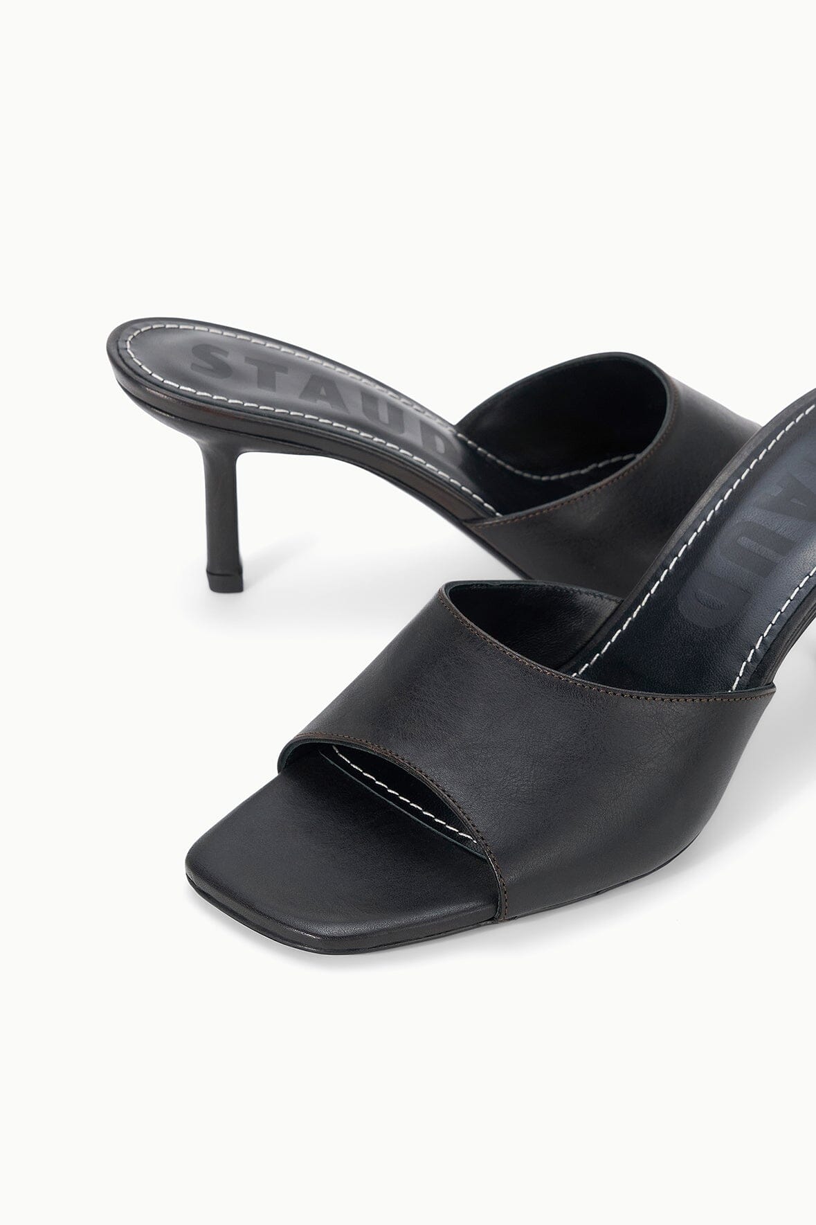 STAUD | Bea Mule Espresso Distressed
