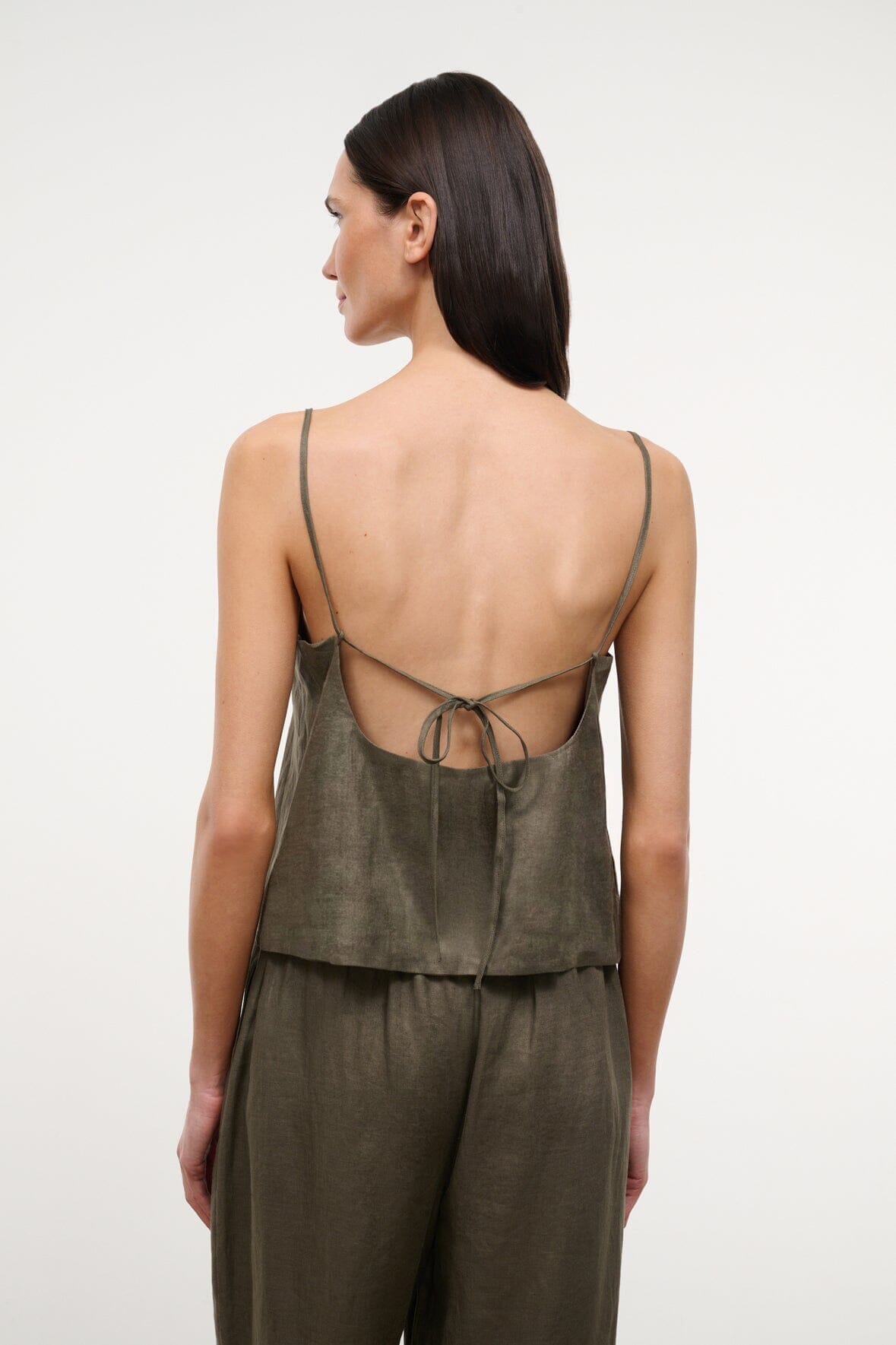 STAUD | Maisie Linen Top Palo Verde