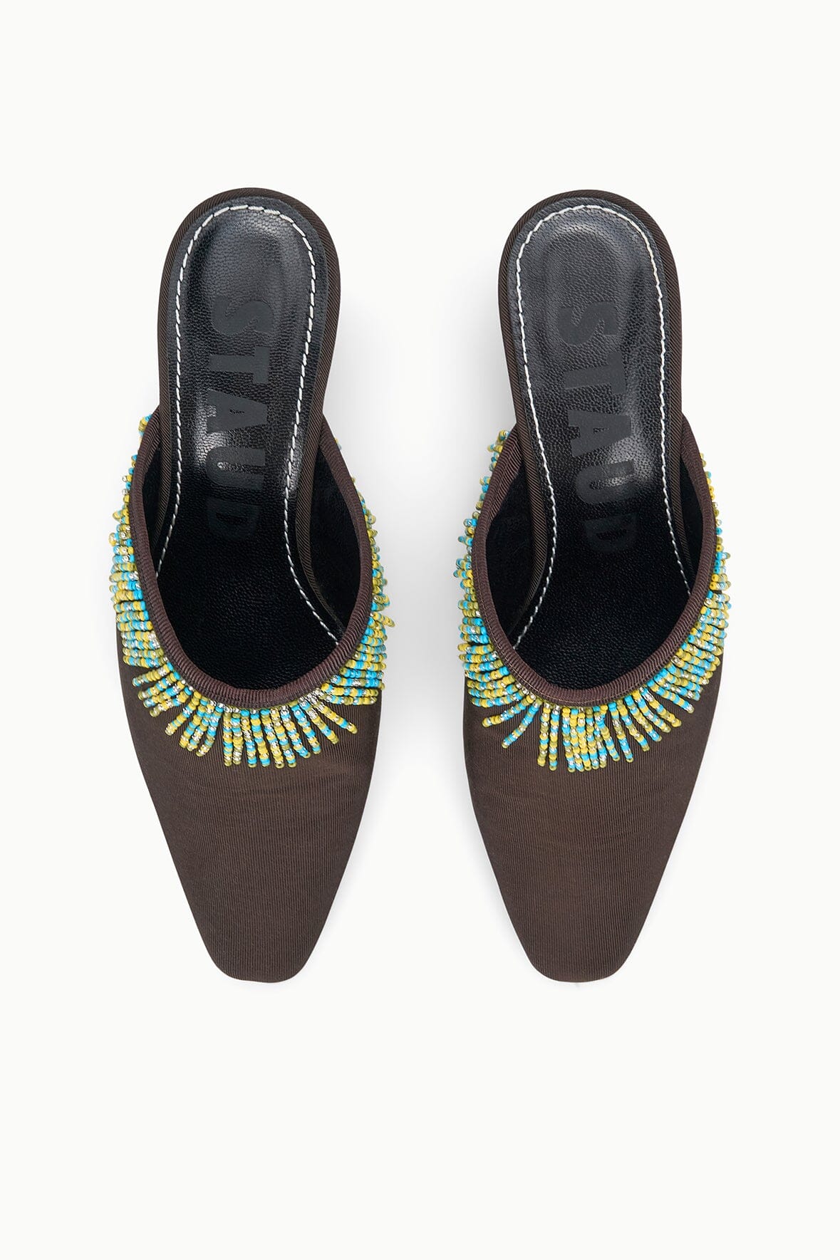 STAUD | Joanna Kitten Heel Mule Espresso