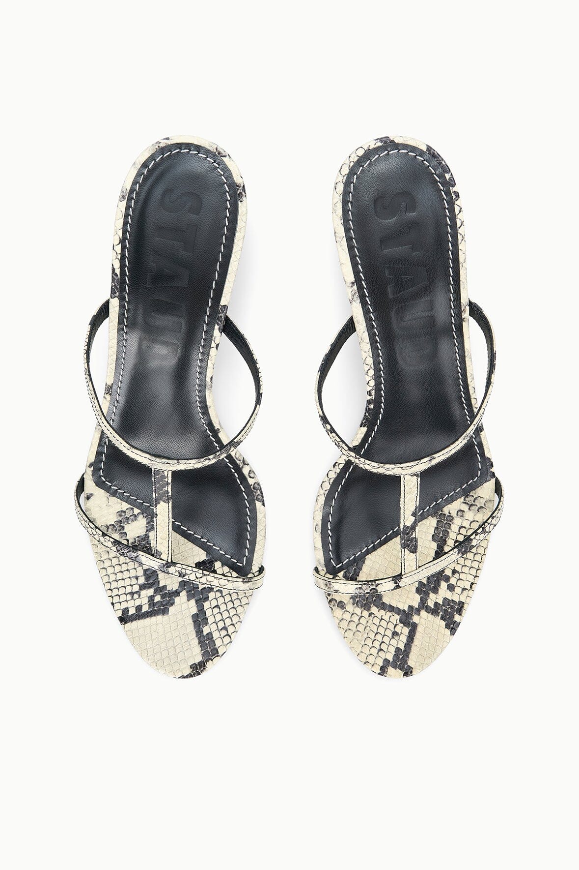 STAUD | Talita Heel White Snake