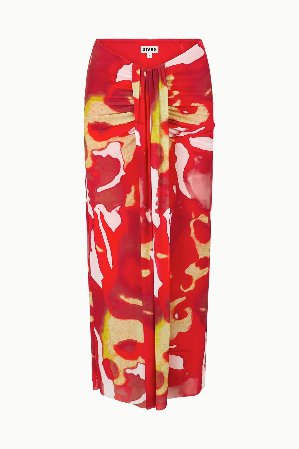 STAUD | Soraya Mesh Skirt Red Zone