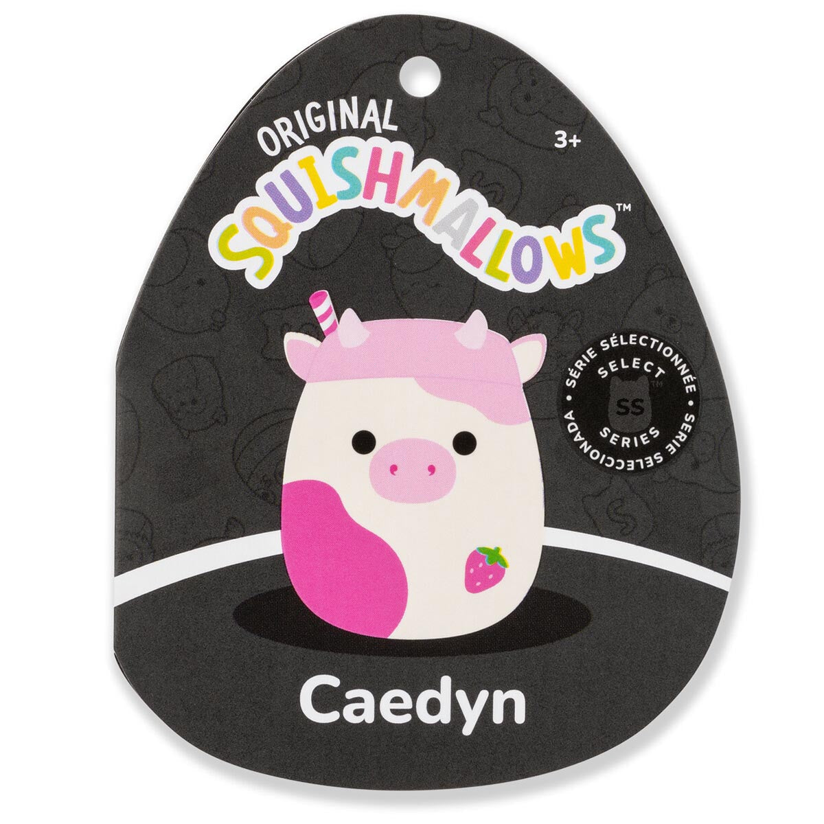 Squishmallows - Squishmallows 8" Select Series Caedyn the Strawberry Milk Scented Cow | Jazwares