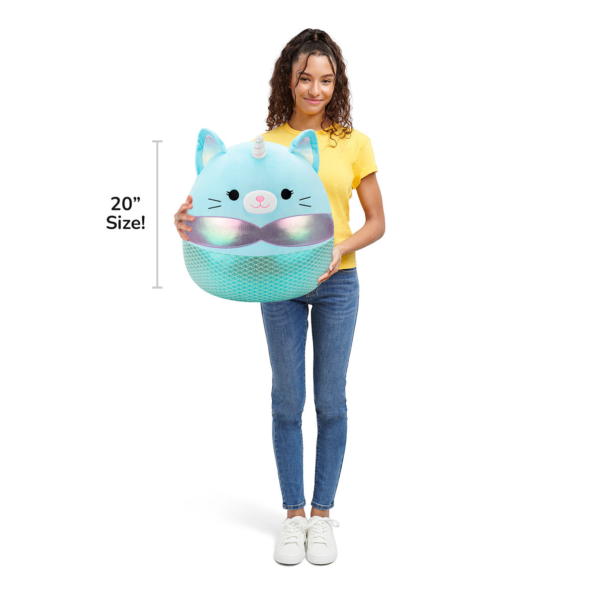Squishmallows - Squishmallows 20" Svetlana the Teal Caticorn Mermaid | Jazwares