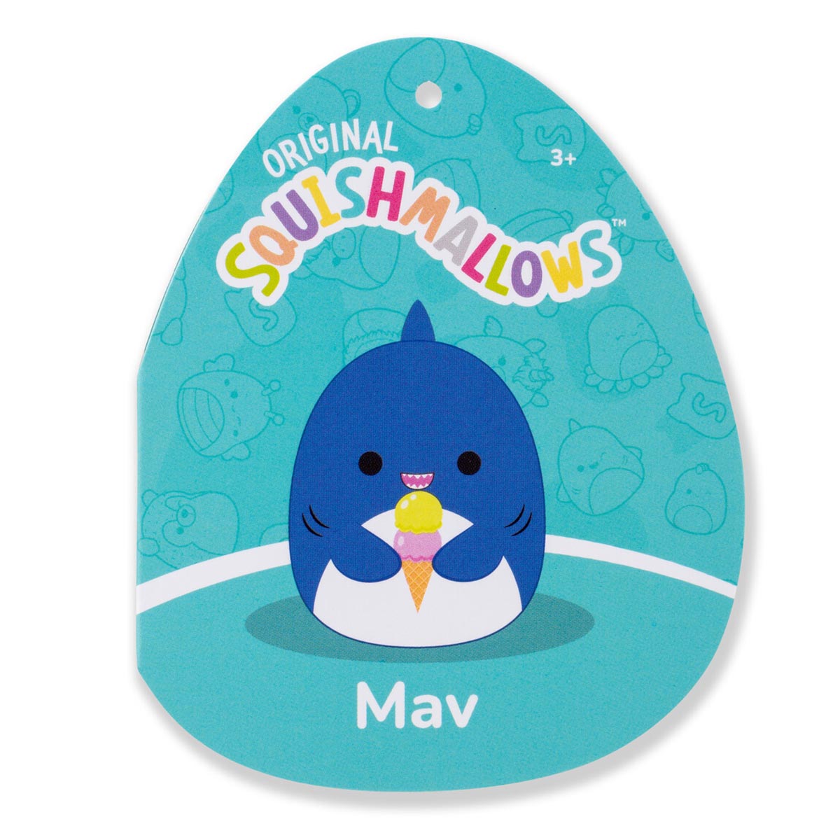 Squishmallows - Squishmallows 20" Mav the Blue Shark Holding Ice Cream | Jazwares