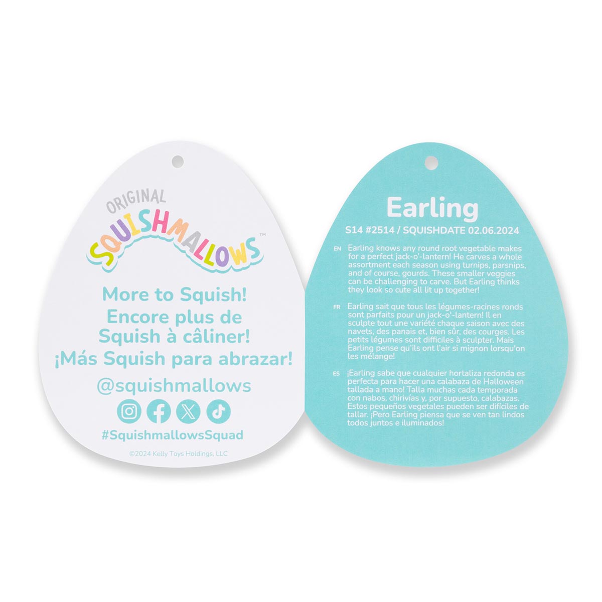 Squishmallows - Squishmallows 14" Earling the Neon Green Mushroom Bat | Jazwares
