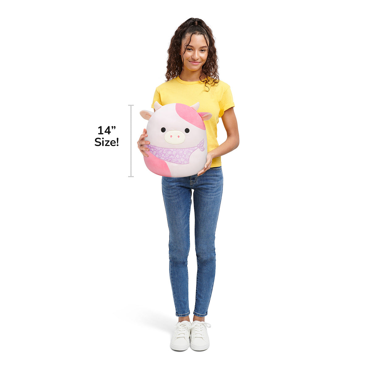 Squishmallows - Squishmallows 14" Reshma the Light Pink Cow | Jazwares