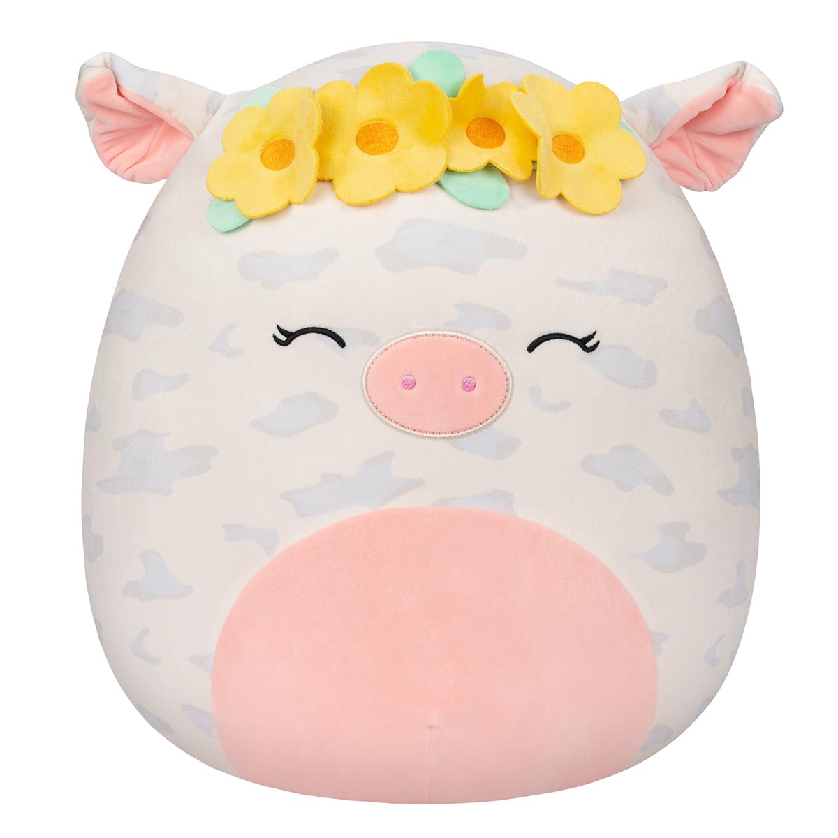 Squishmallows - Squishmallows 16" Rosie the Spotted Pig with Yellow Flower Crown | Jazwares