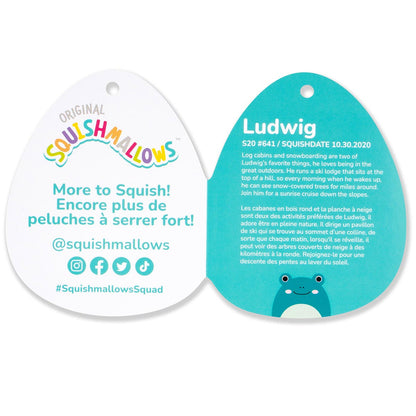 Squishmallows - Squishmallows 12" Ludwig the Teal Frog with Mint Green Belly | Jazwares
