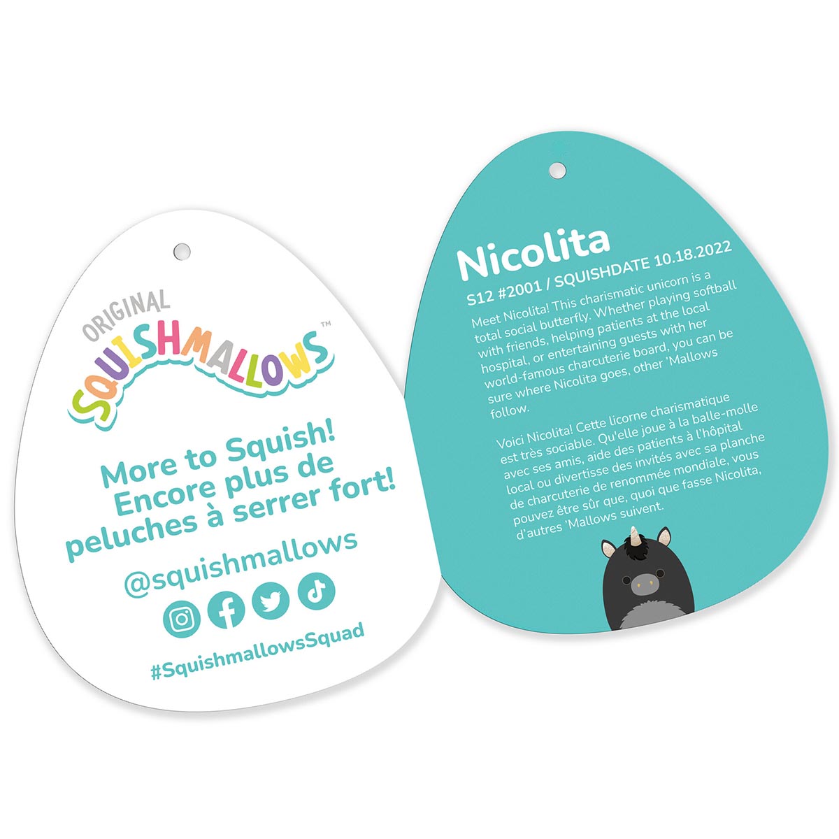 Squishmallows - Squishmallows 12" Nicolita the Black and Gold Unicorn | Jazwares