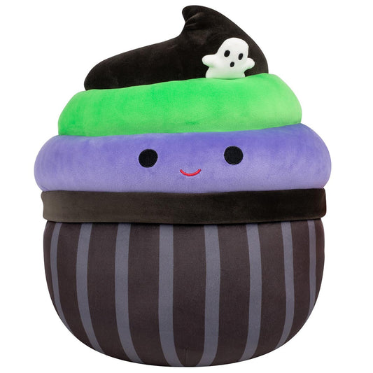 Squishmallows - Squishmallows 12" Kurt the Black Cupcake With Green and Purple Frosting | Jazwares