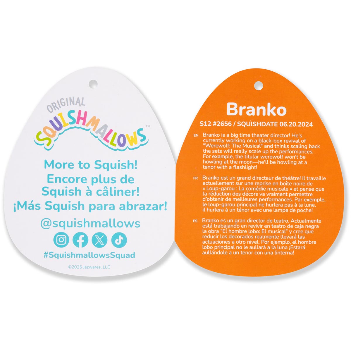 Squishmallows - Squishmallows 12" Branko the Cookie Monster | Jazwares