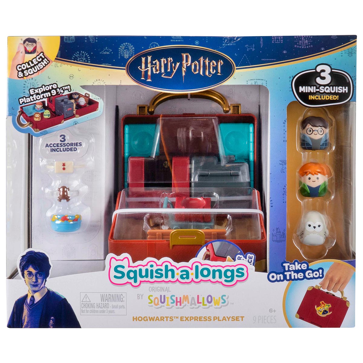 Squishmallows - Squish-a-longs “Harry Potter” Hogwarts Express Playset | Jazwares