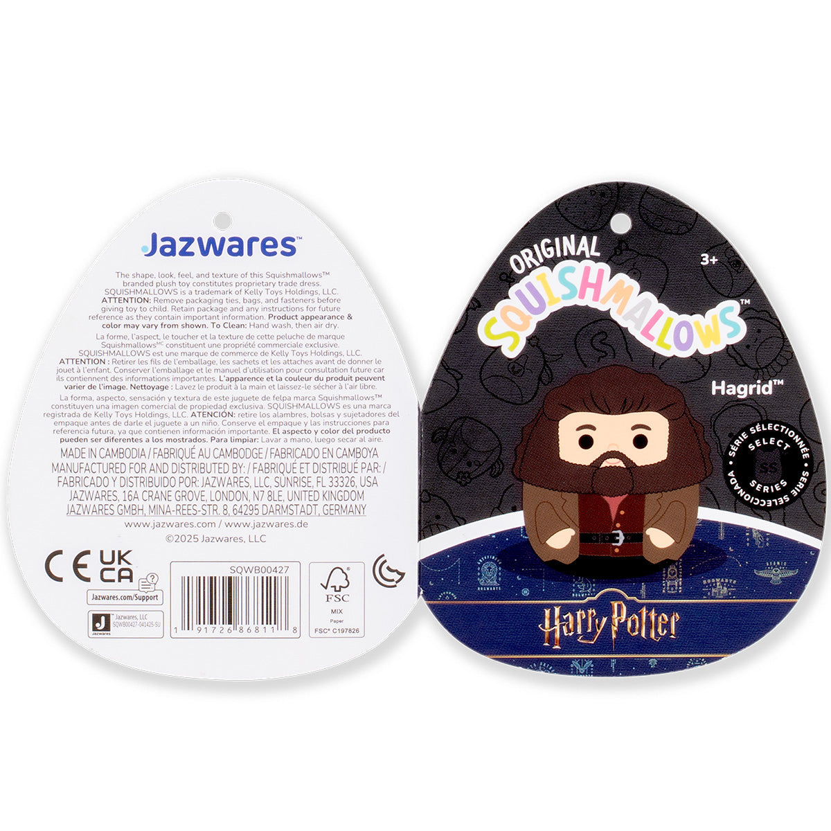Squishmallows - Squishmallows Harry Potter 12-Inch Hagrid Plush | Jazwares