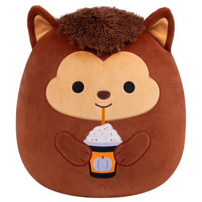 Squishmallows - Squishmallows 12" Wade the Brown Werewolf Holding Purple Frappe | Jazwares