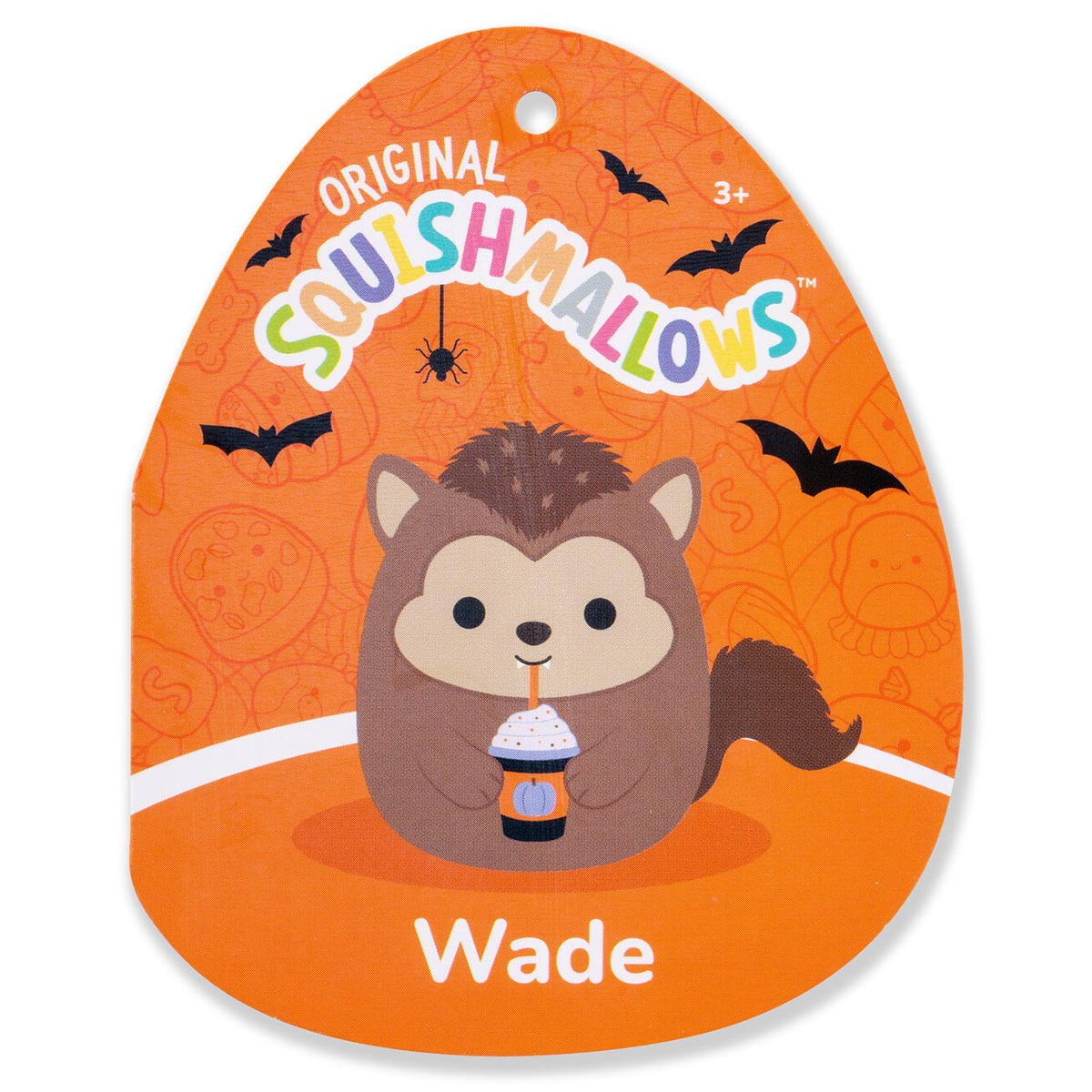 Squishmallows - Squishmallows 12" Wade the Brown Werewolf Holding Purple Frappe | Jazwares
