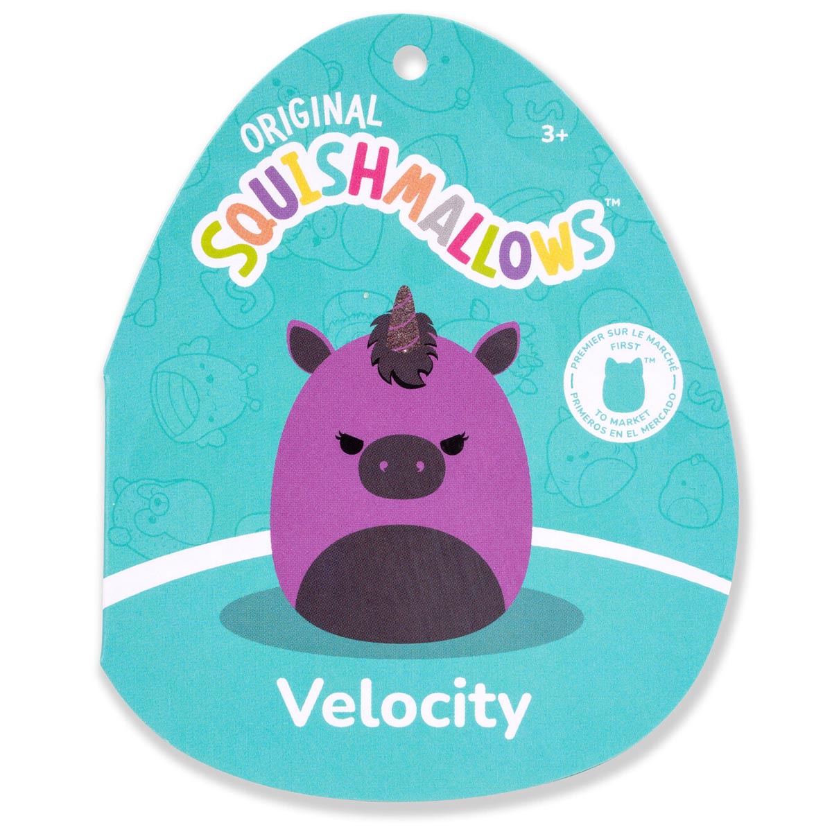 Squishmallows - Squishmallows 14" Velocity the Purple and Black Unicorn | Jazwares