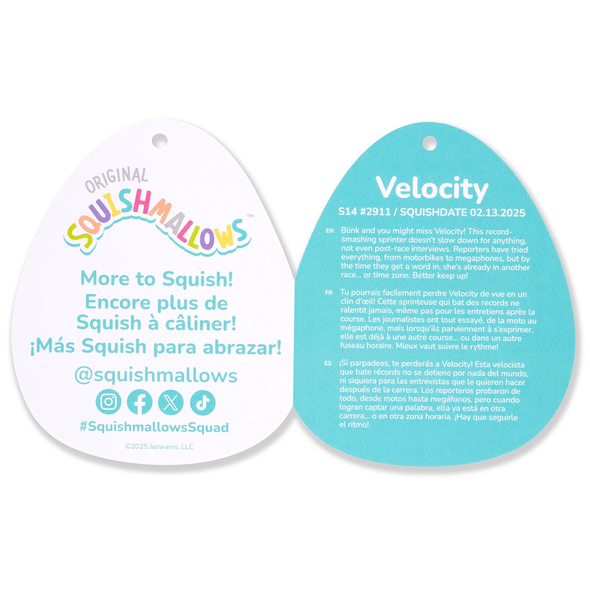 Squishmallows - Squishmallows 14" Velocity the Purple and Black Unicorn | Jazwares