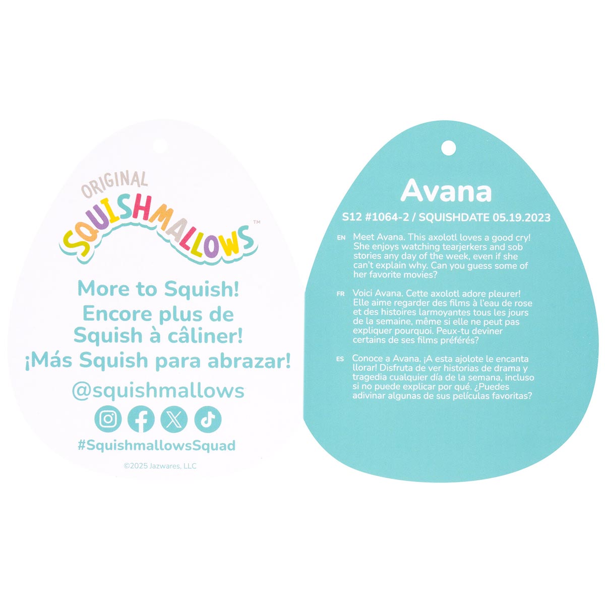 Squishmallows - Squishmallows 12" Avana the Spotted Axolotl with Silver Crown | Jazwares