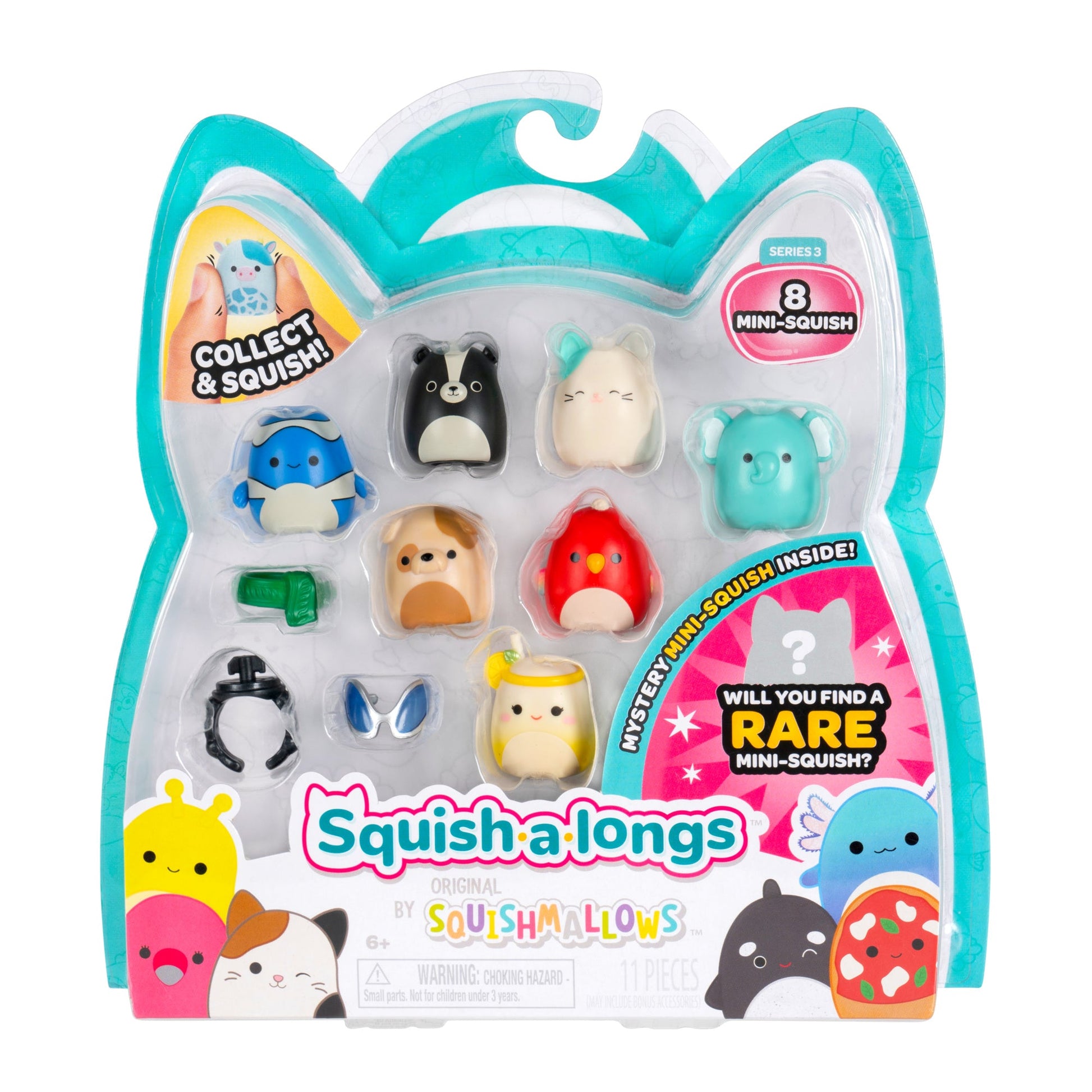 Squishmallows - Squish-a-longs Mini-Squish 8-Pack Style 4 | Jazwares