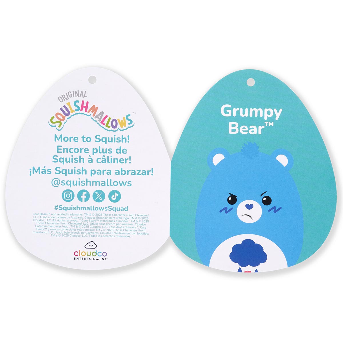 Squishmallows - Squishmallows Care Bears 12-Inch Grumpy Bear | Jazwares