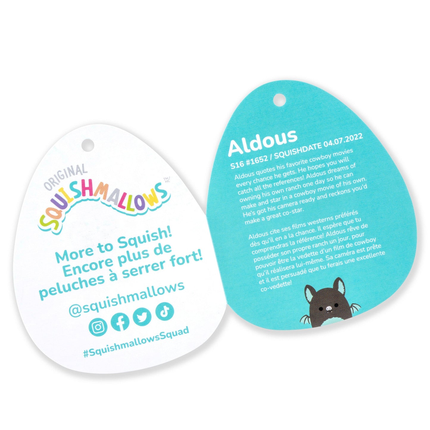 Squishmallows - Squishmallows 12" Aldous the Black and Teal Fruit Bat | Jazwares