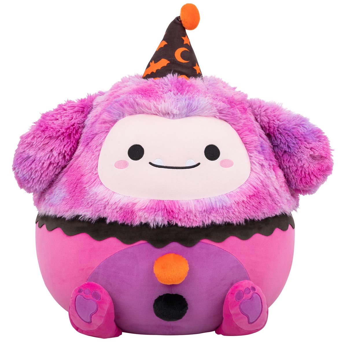 Squishmallows - Squishmallows 20" Woxie the Magenta Bigfoot in Clown Costume | Jazwares