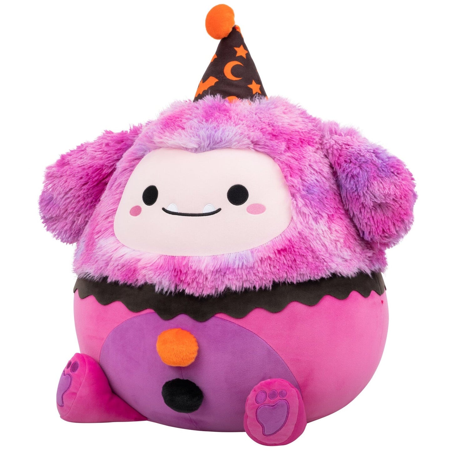 Squishmallows - Squishmallows 20" Woxie the Magenta Bigfoot in Clown Costume | Jazwares