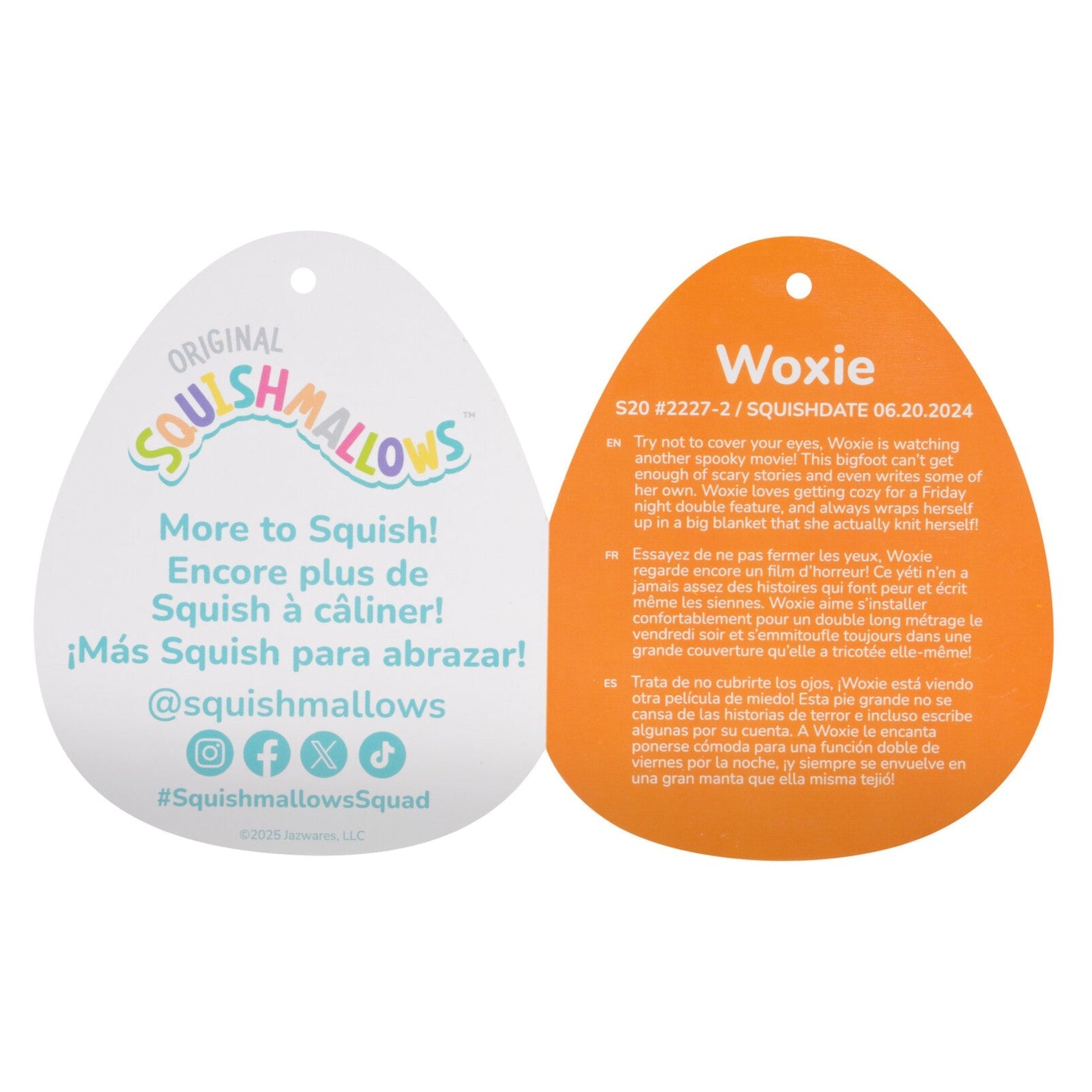 Squishmallows - Squishmallows 20" Woxie the Magenta Bigfoot in Clown Costume | Jazwares