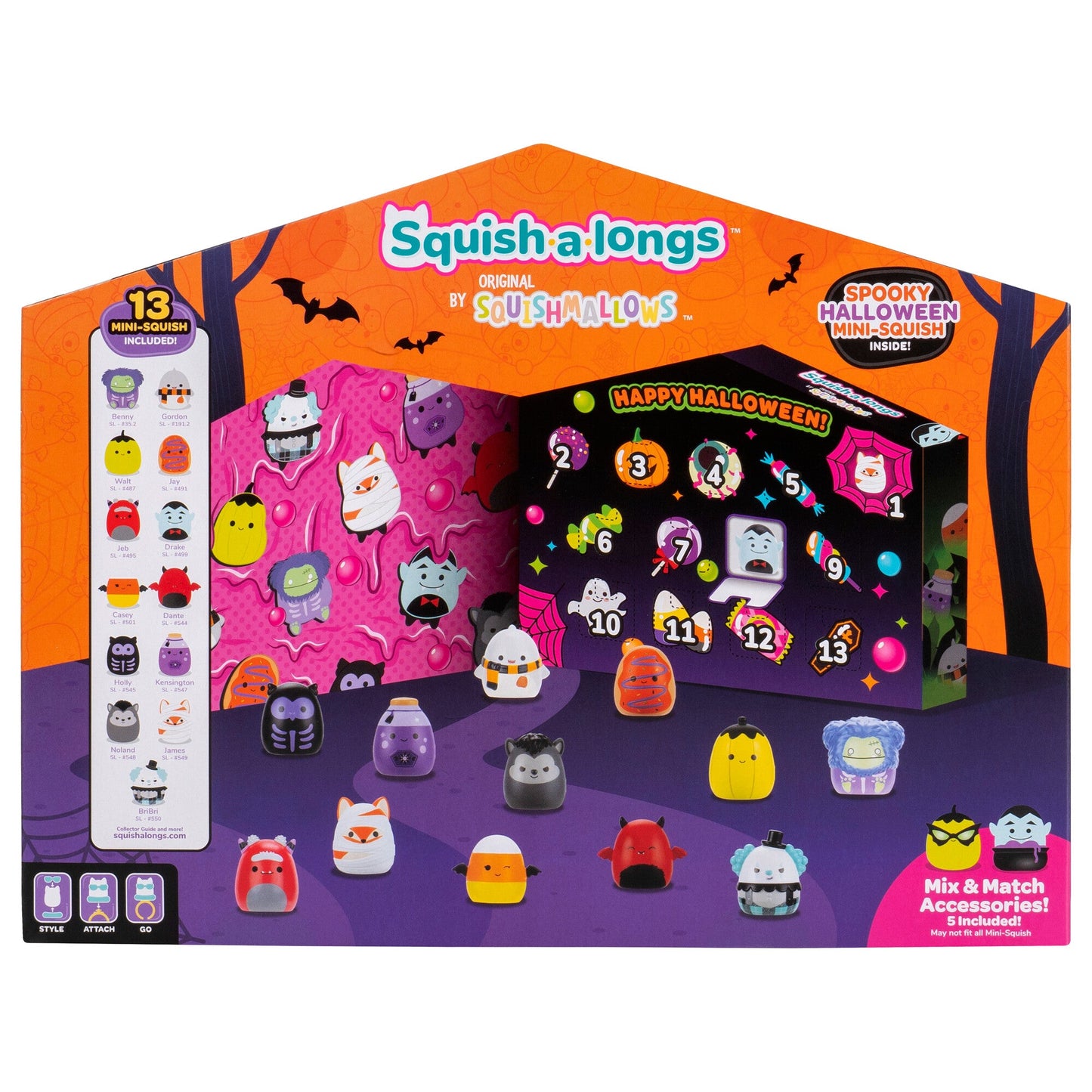 Squishmallows - Squish-a-longs Halloween Countdown Calendar | Jazwares