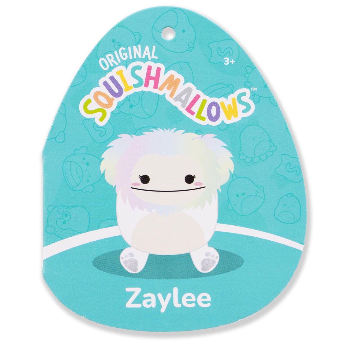 Squishmallows - Squishmallows 5" Zaylee the White Bigfoot with Rainbow Mane | Jazwares