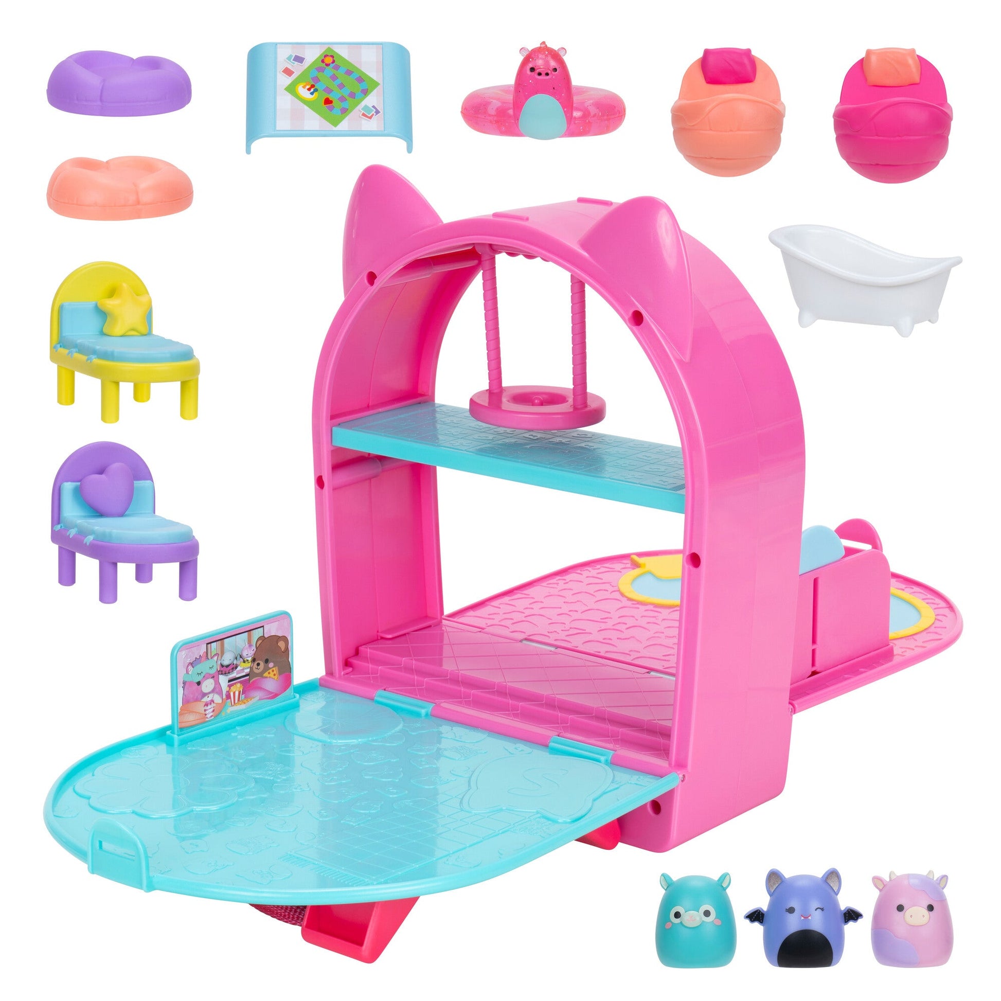 Squishmallows - Squish-a-longs Party Pack On-the-Go Playset | Jazwares