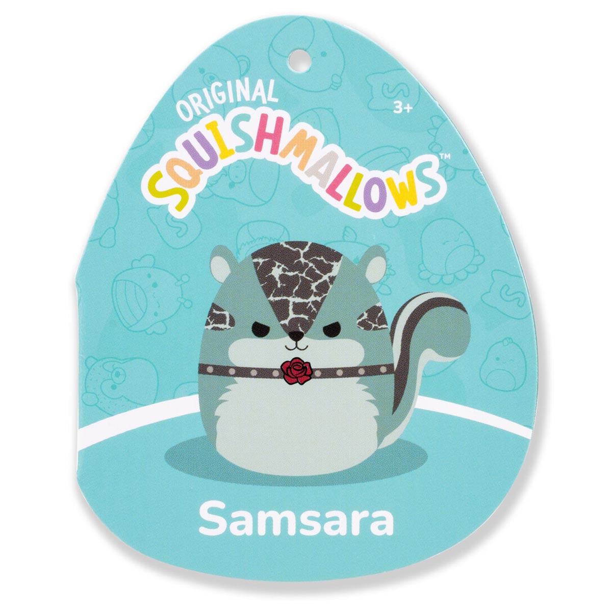 Squishmallows - Squishmallows 8" Samsara the Teal Chipmunk with Choker | Jazwares