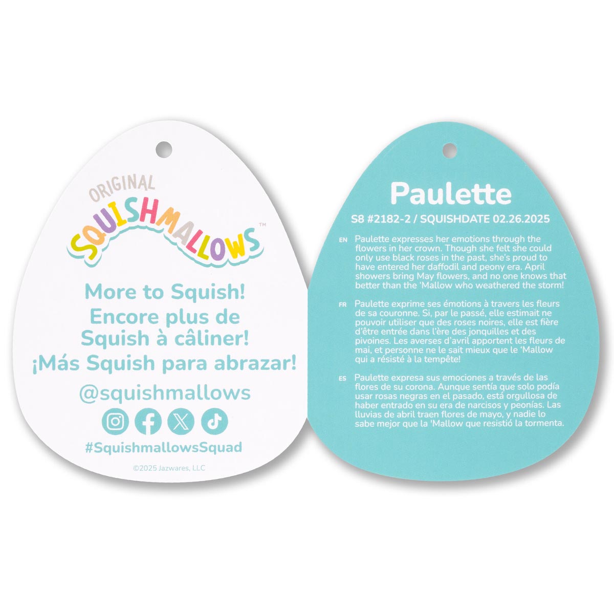 Squishmallows - Squishmallows 8" Paulette the Rainbow Tie-Dye Fennec Fox | Jazwares