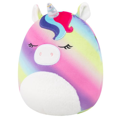Squishmallows - Squishmallows 8" Clarissa the Rainbow Unicorn with Fuzzy Belly | Jazwares