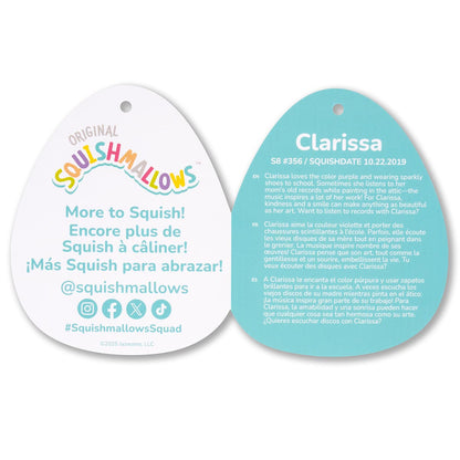 Squishmallows - Squishmallows 8" Clarissa the Rainbow Unicorn with Fuzzy Belly | Jazwares