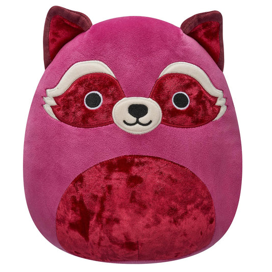 Squishmallows - Squishmallows 8" Olivieri the Maroon Raccoon with Velvet Accents | Jazwares