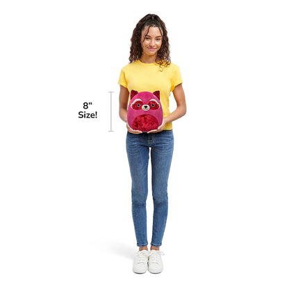 Squishmallows - Squishmallows 8" Olivieri the Maroon Raccoon with Velvet Accents | Jazwares