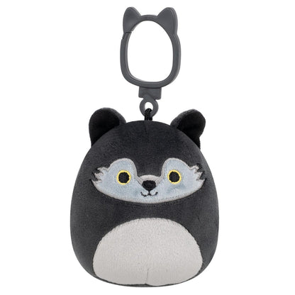 Squishmallows - Squishmallows 3.5" Dmitri the Dark Grey Wolf Clip | Jazwares