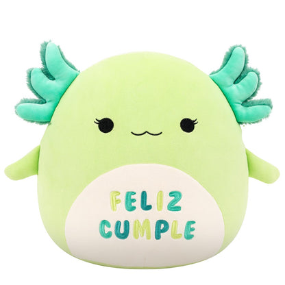 Squishmallows - Squishmallows 12" Mipsy the Green Axolotl with “Feliz Cumple” Embroidery | Jazwares