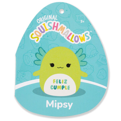 Squishmallows - Squishmallows 12" Mipsy the Green Axolotl with “Feliz Cumple” Embroidery | Jazwares