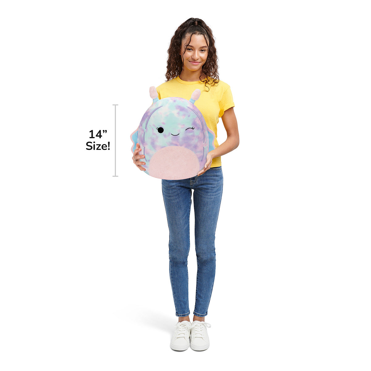 Squishmallows - Squishmallows 14" Dottie Pink and Blue Tie-Dye Sea Slug | Jazwares