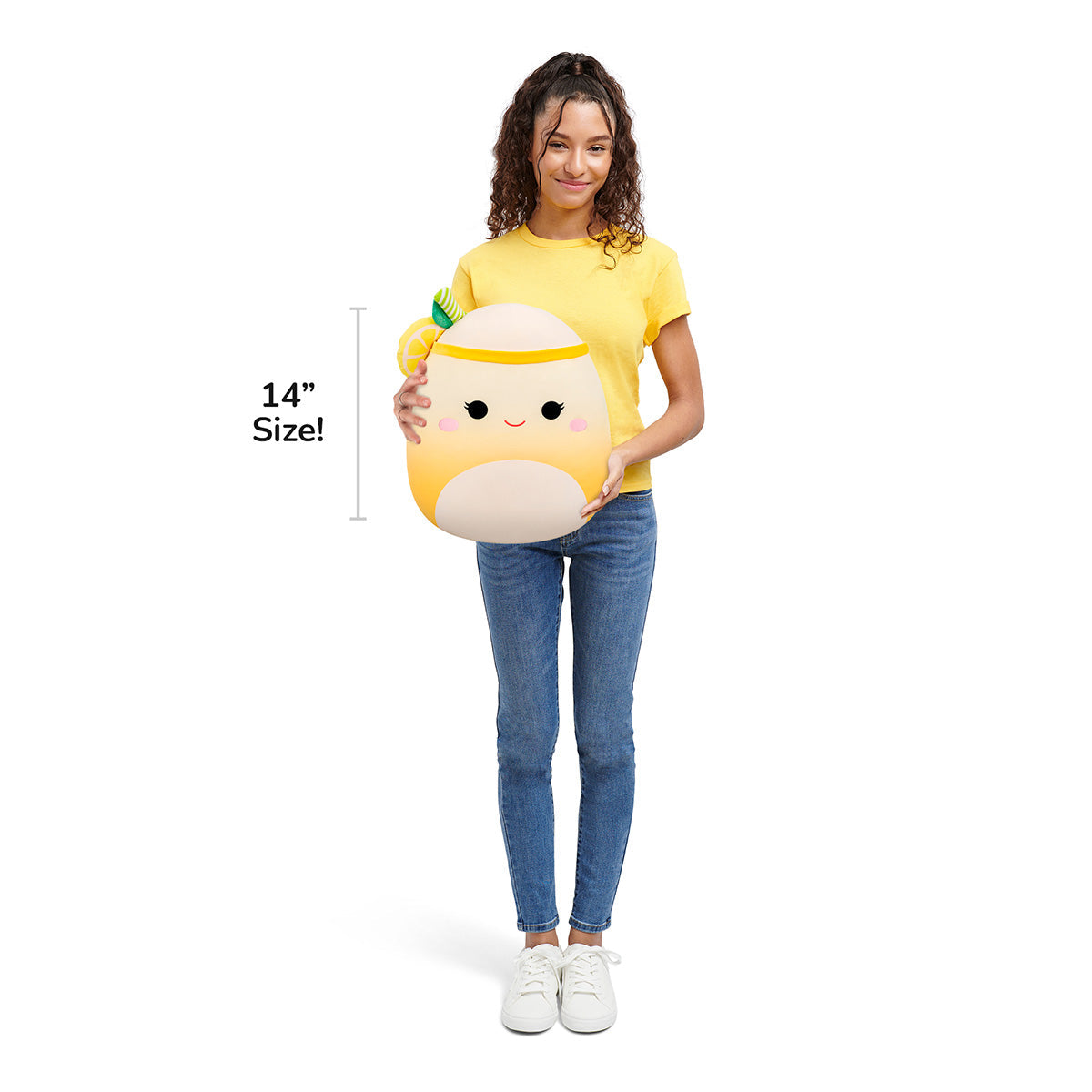 Squishmallows - Squishmallows 20-Inch Medina the Yellow Lemonade Slushie | Jazwares