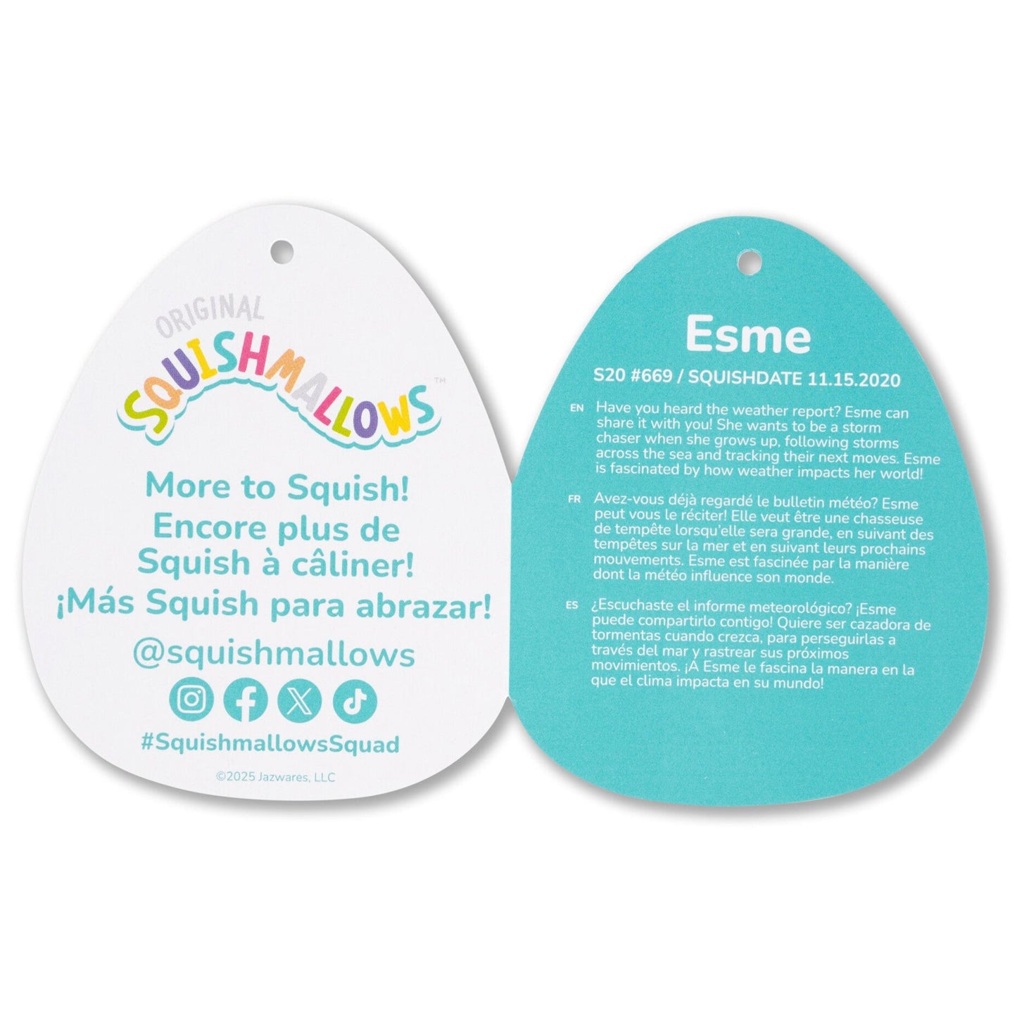 Squishmallows - Squishmallows 20" Esme the Pink Narwhal | Jazwares