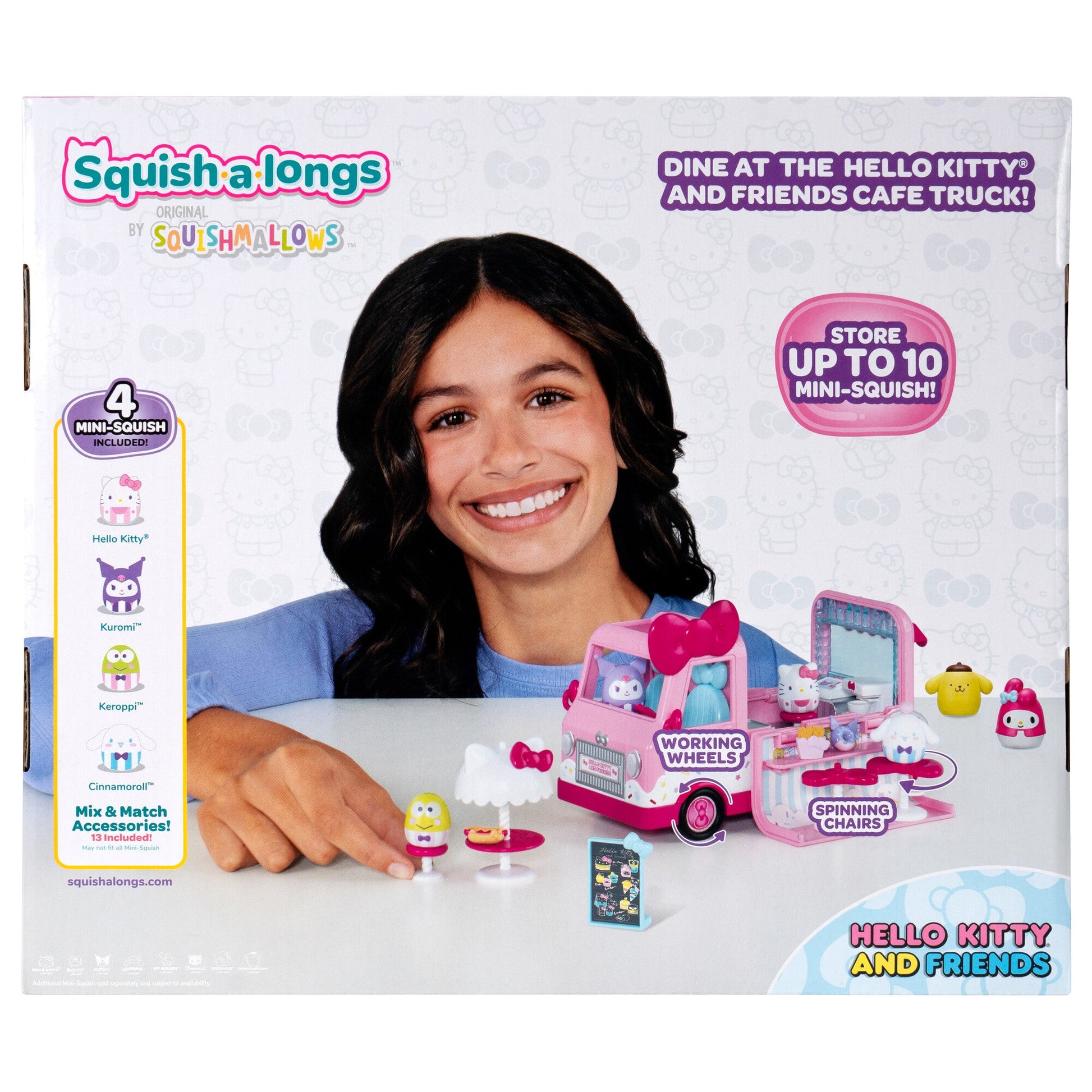 Squishmallows - Squish-a-longs Hello Kitty Cafe Truck Playset | Jazwares